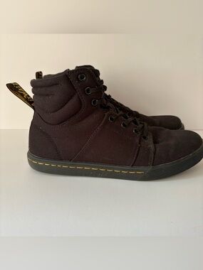 Dr Martens Rozarya II Black Canvas High Top Sneakers Shoes